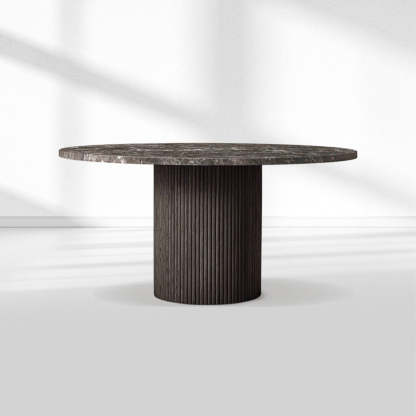 Mulholland Stone Round Dining Table-Fullstarlighting