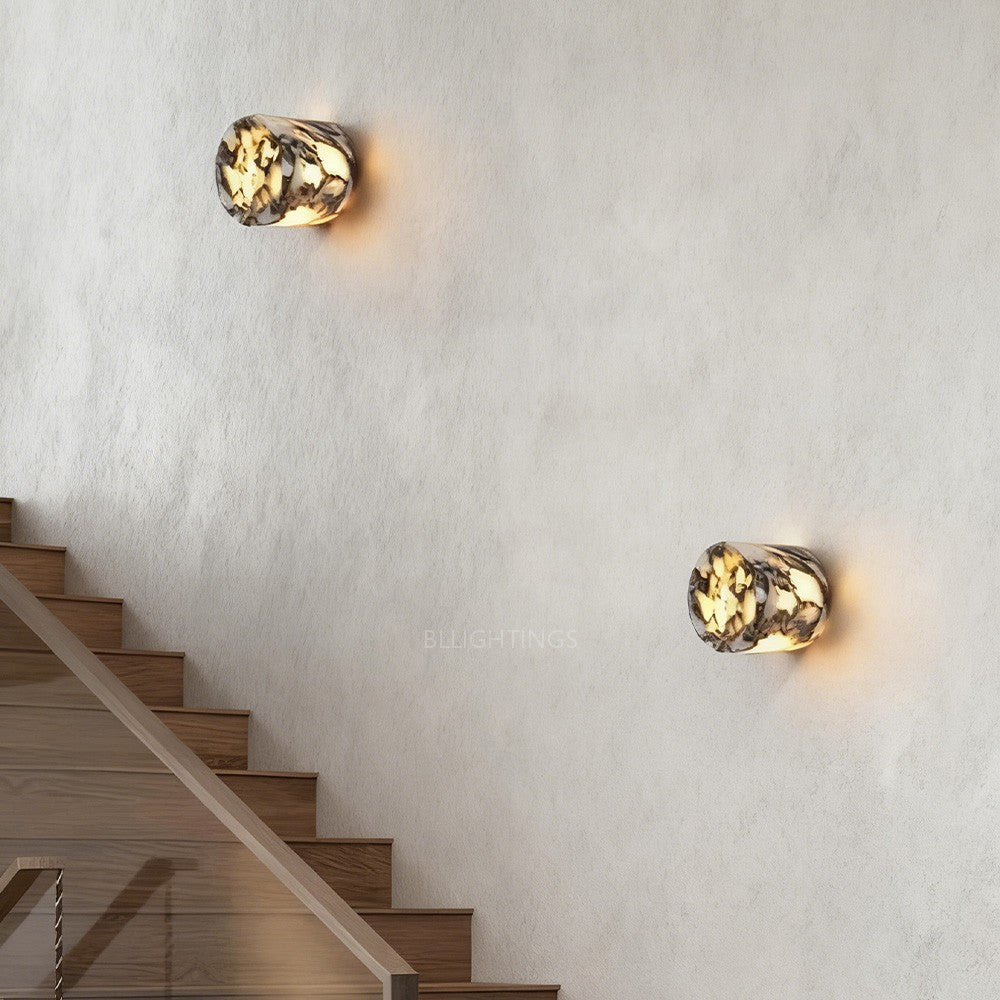 Murray Organic-Form Marble Wall Sconce-Fullstarlighting