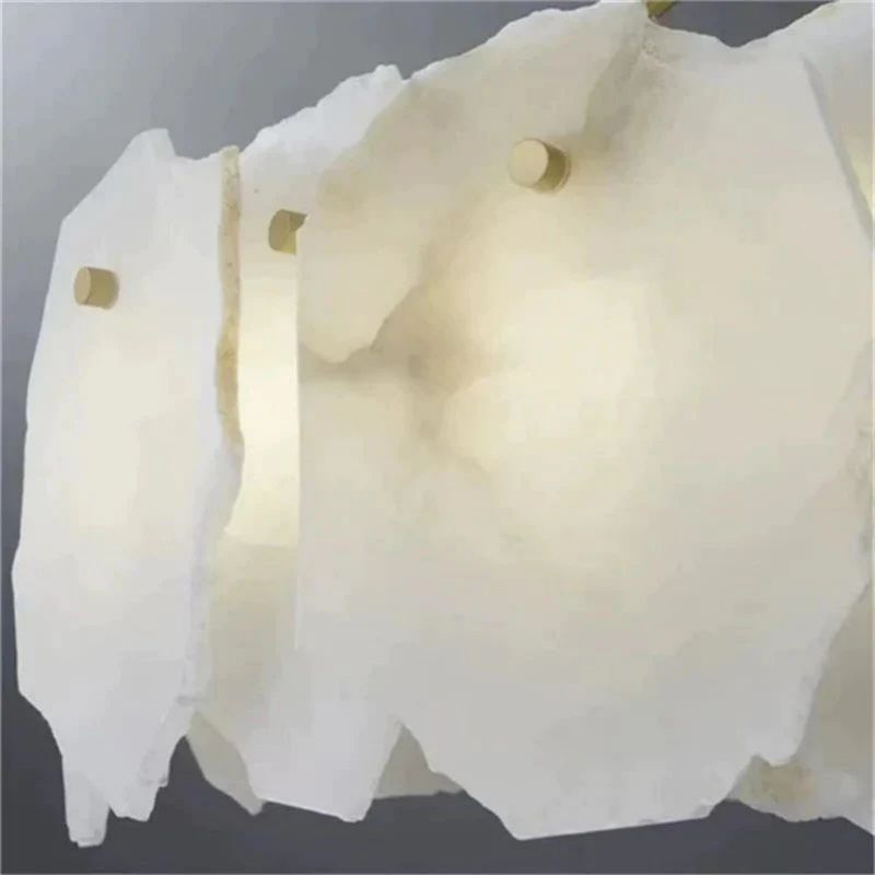 Nake Alabaster Round Chandelier-Fullstarlighting