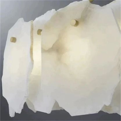 Nake Alabaster Round Chandelier-Fullstarlighting