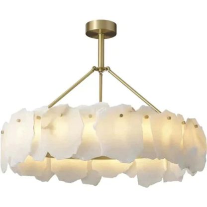 Nake Alabaster Round Chandelier-Fullstarlighting