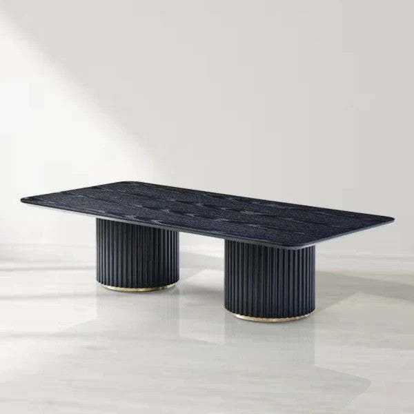 Nantie Coffee Table - Double Pedestal-Fullstarlighting