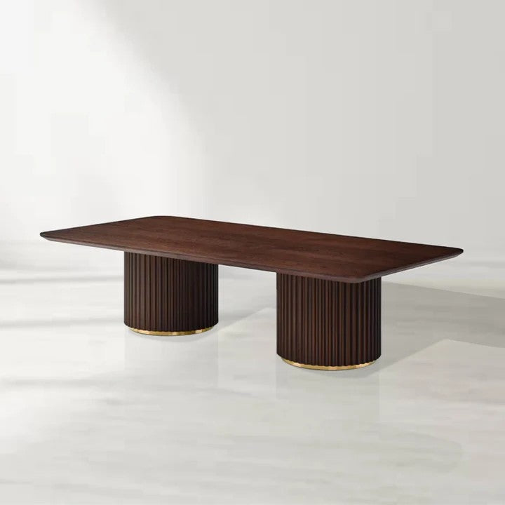 Nantie Coffee Table - Double Pedestal-Fullstarlighting