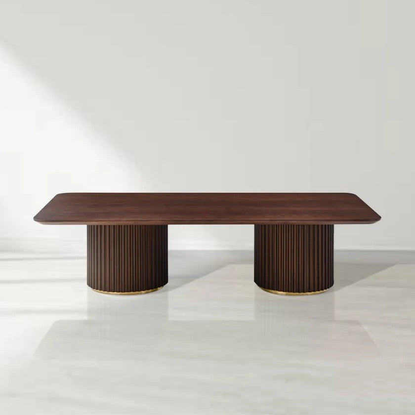 Nantie Coffee Table - Double Pedestal-Fullstarlighting