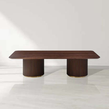 Nantie Coffee Table - Double Pedestal-Fullstarlighting