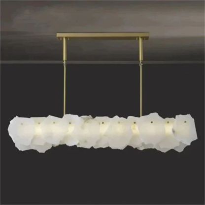 Nake Linear Alabaster Chandelier (Rod)-Fullstarlighting