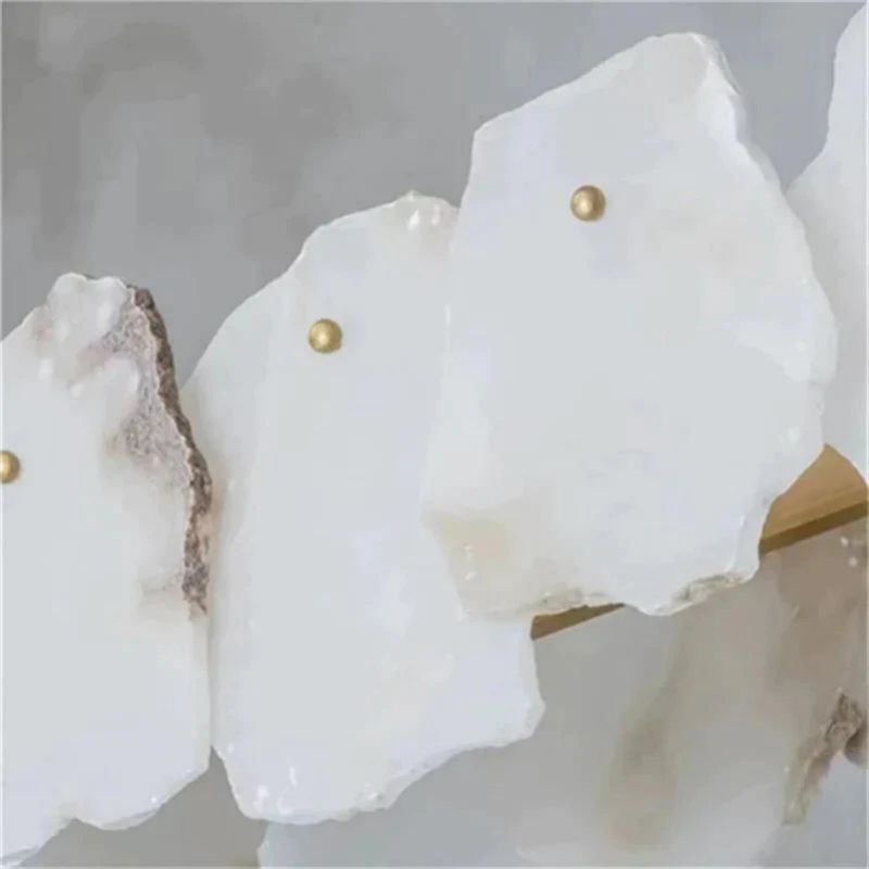 Nake Alabaster Round Chandelier-Fullstarlighting