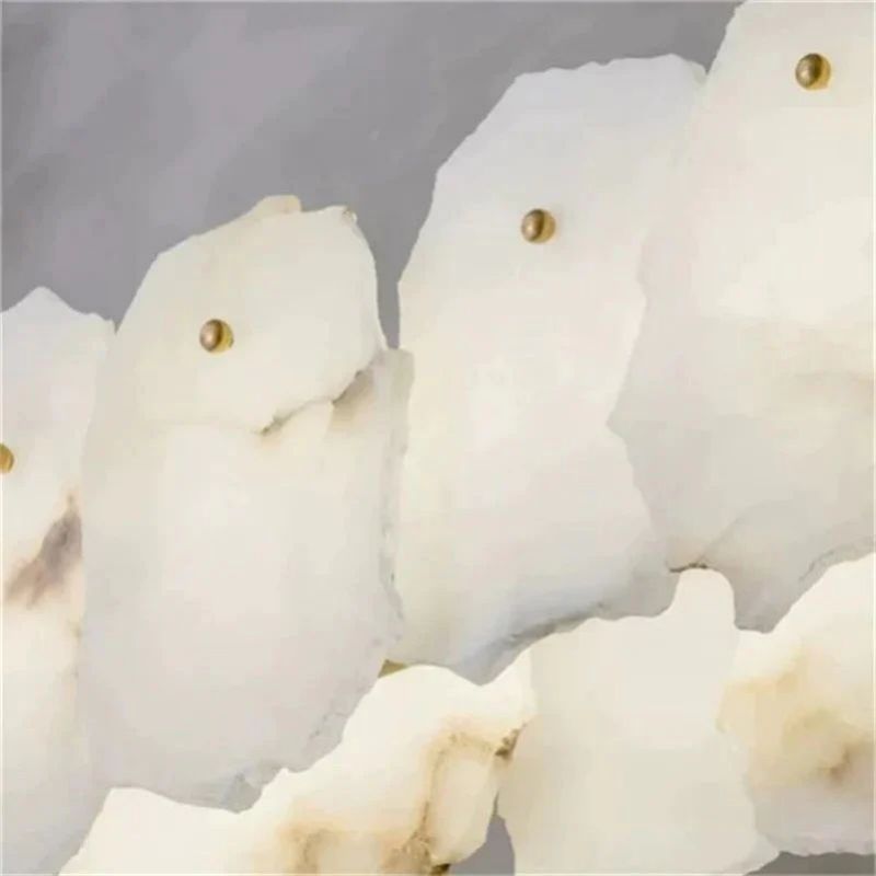 Nake Alabaster Round Chandelier-Fullstarlighting