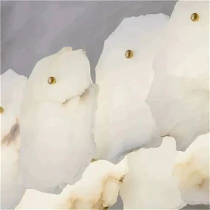 Nake Alabaster Round Chandelier-Fullstarlighting