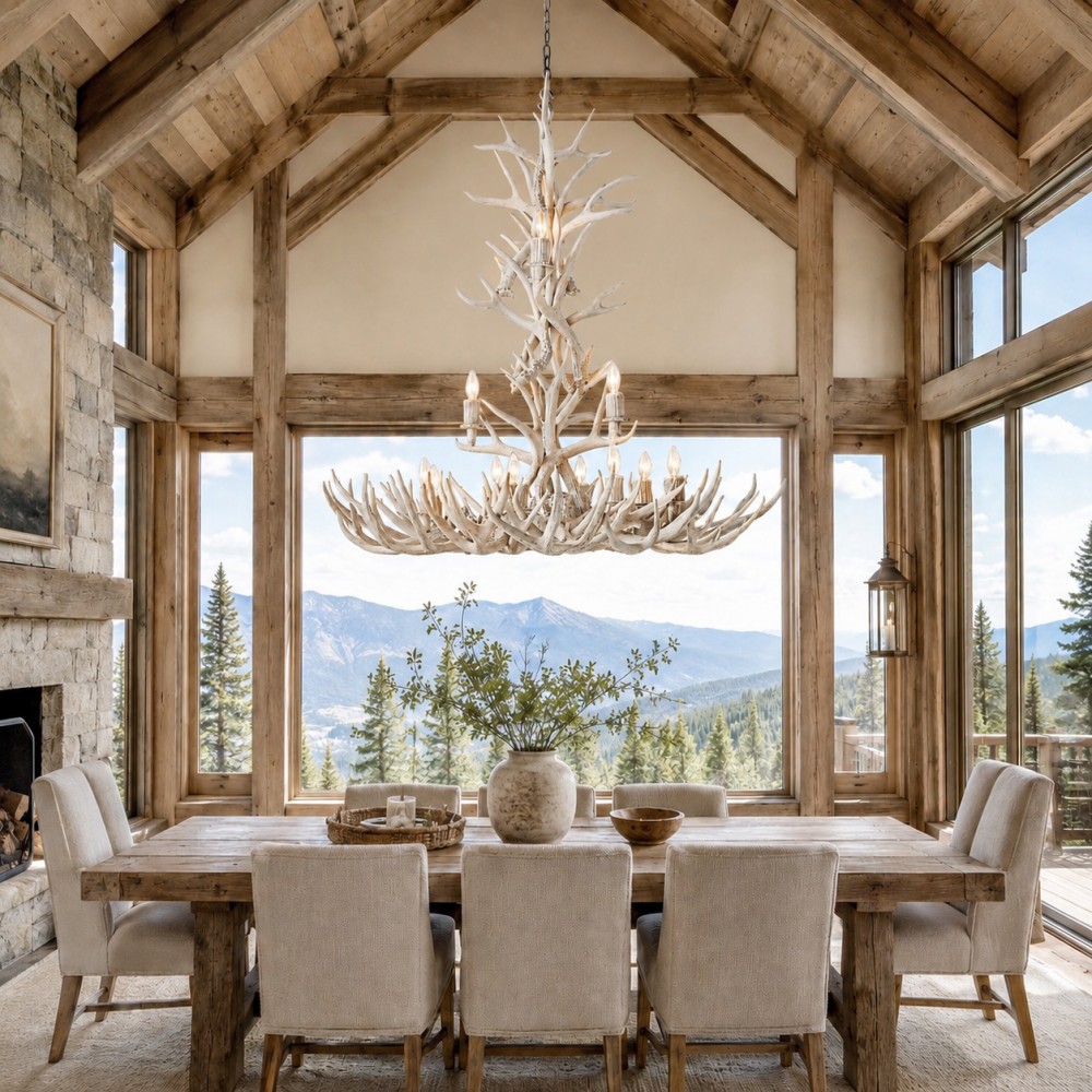 Natural Antler Chandelier 48-Inch-Fullstarlighting