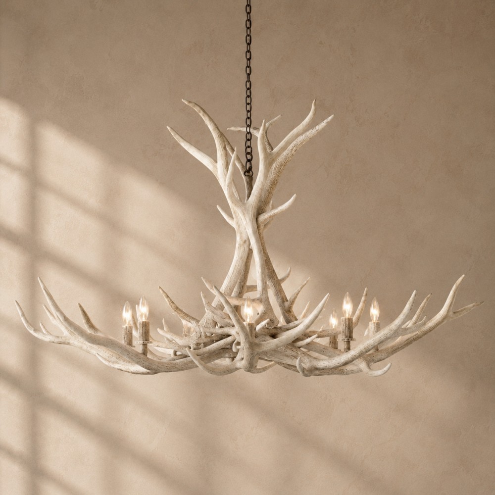 Natural Antler Chandelier 60"