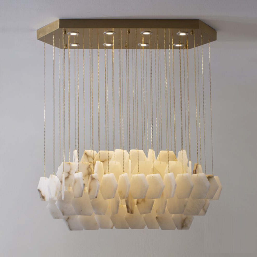 Natural Alabaster Modern Chandelier-Fullstarlighting
