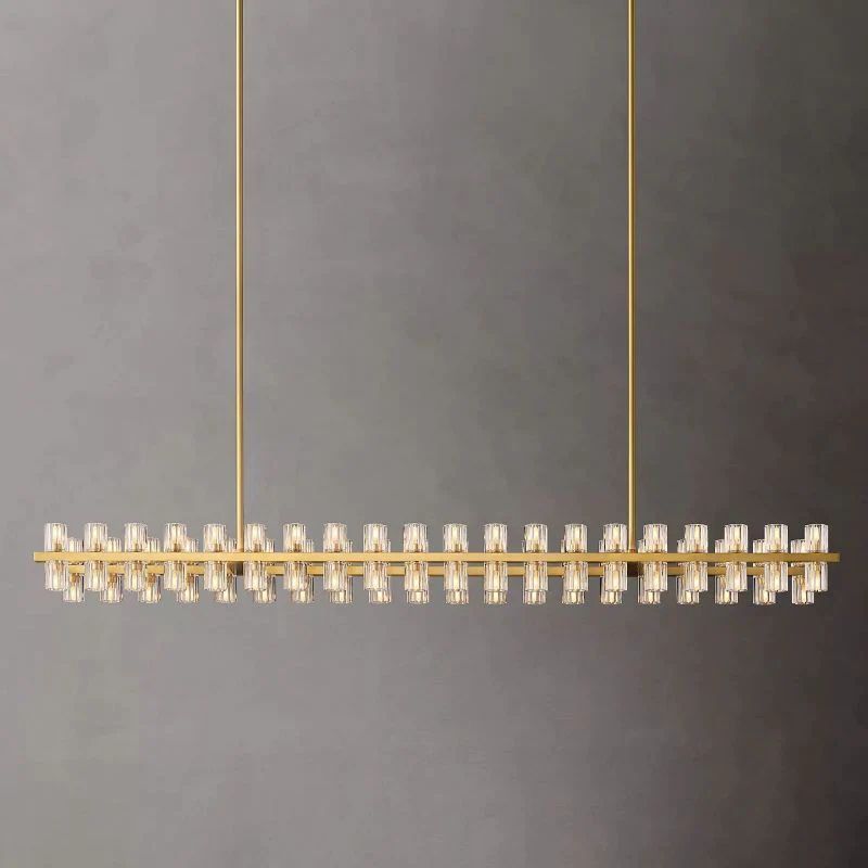 Niko Wine-Glass Rectangular Chandelier 72''
