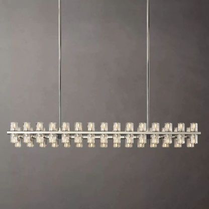 Niko Wine-Glass Rectangular Chandelier 54"-Fullstarlighting
