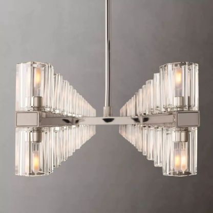 Niko Wine-Glass Rectangular Chandelier 72''-Fullstarlighting