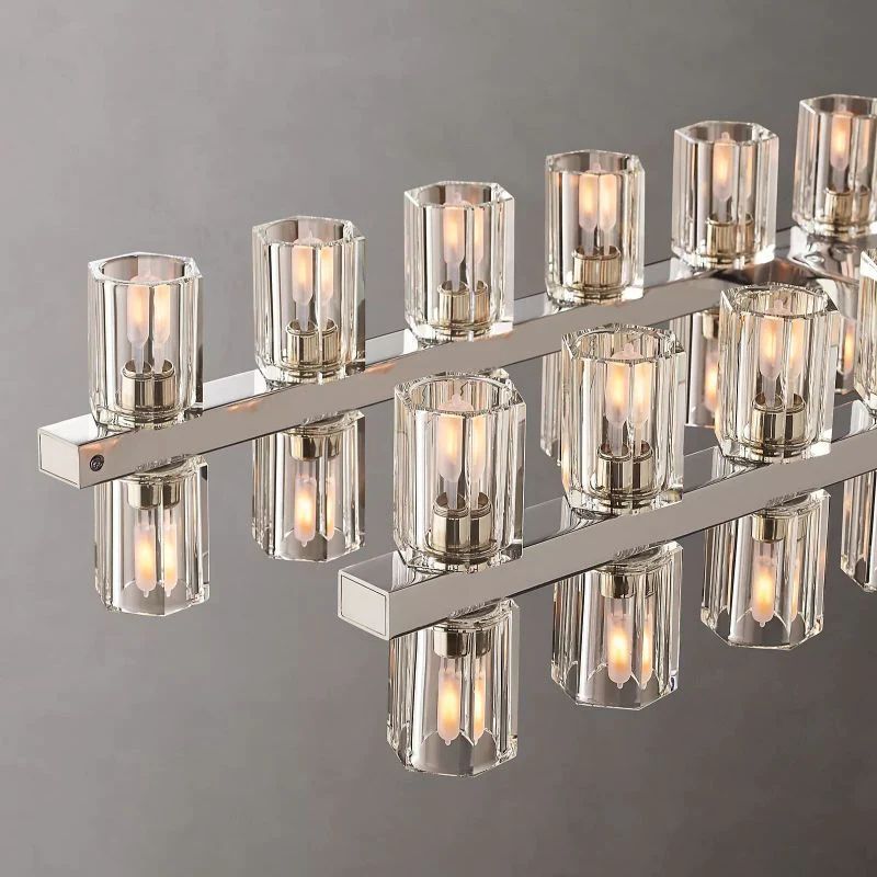 Niko Wine-Glass Rectangular Chandelier 72''-Fullstarlighting