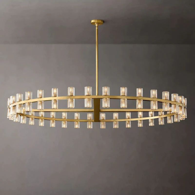 Niko Wine-Glass Round Chandelier 60'',RH,chandeliers for living room