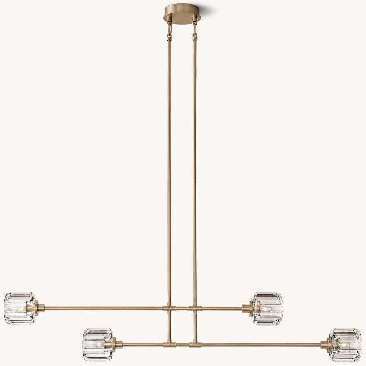 Demaret Modern Linear Chandelier 54“,Restoration Hardware Demaret