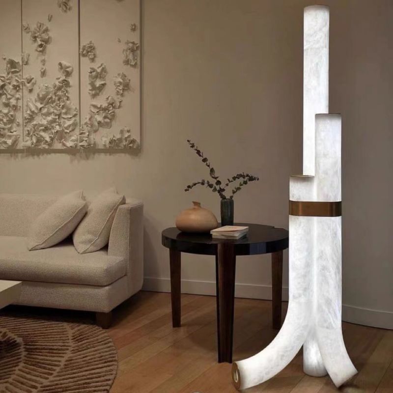 Nova Alabaster Floor Lamp-Fullstarlighting
