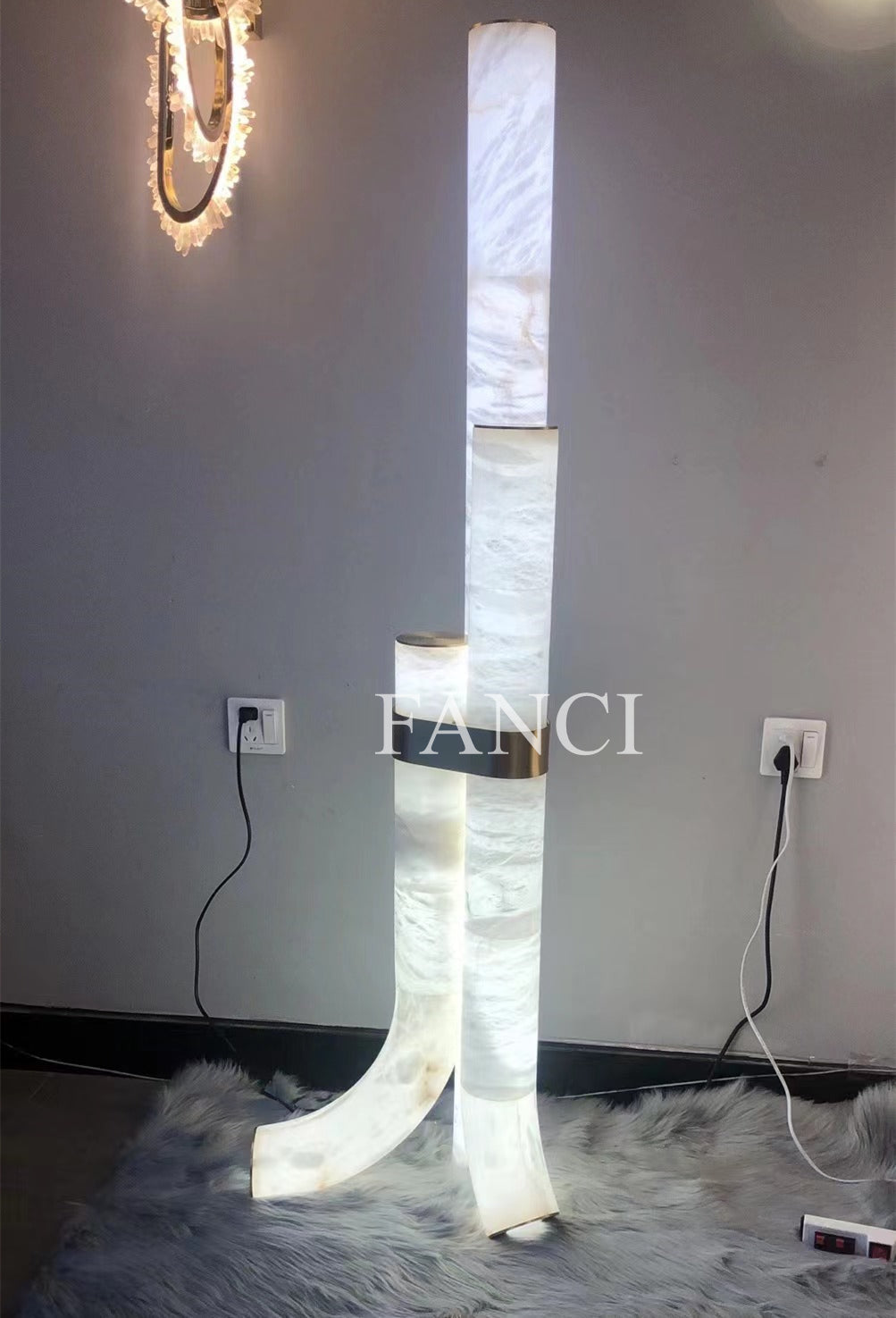 Nova Alabaster Floor Lamp-Fullstarlighting