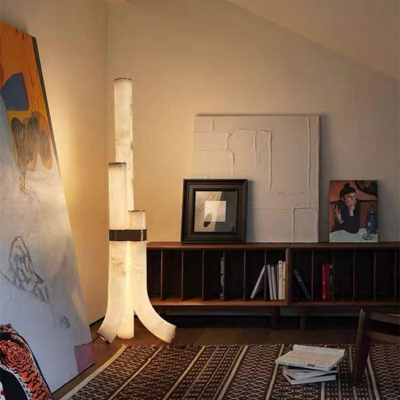 Nova Alabaster Floor Lamp-Fullstarlighting