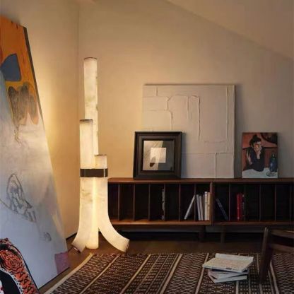 Nova Alabaster Floor Lamp-Fullstarlighting