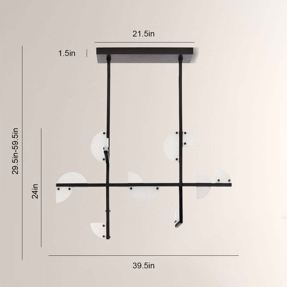 Nova Alabaster Linear Chandelier
