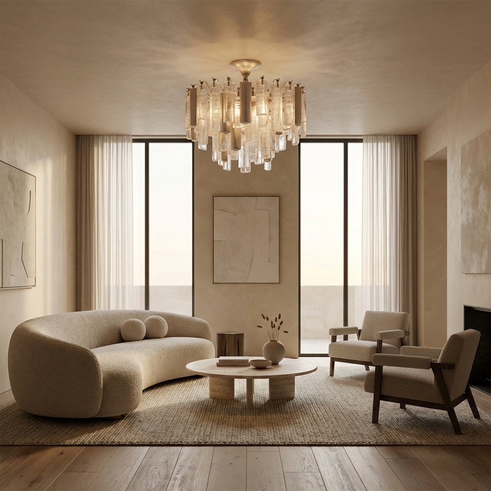 Nova Crystal Prism Flush Mount-Fullstarlighting