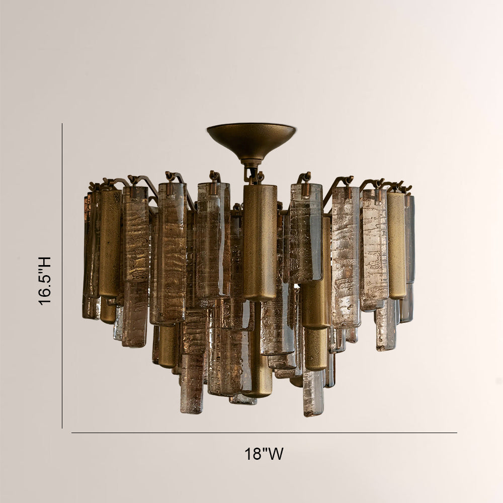 Nova Crystal Prism Flush Mount-Fullstarlighting