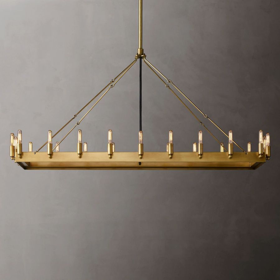 Offlanti Rectangular Chandelier,Restoration Hardware,Light dining room