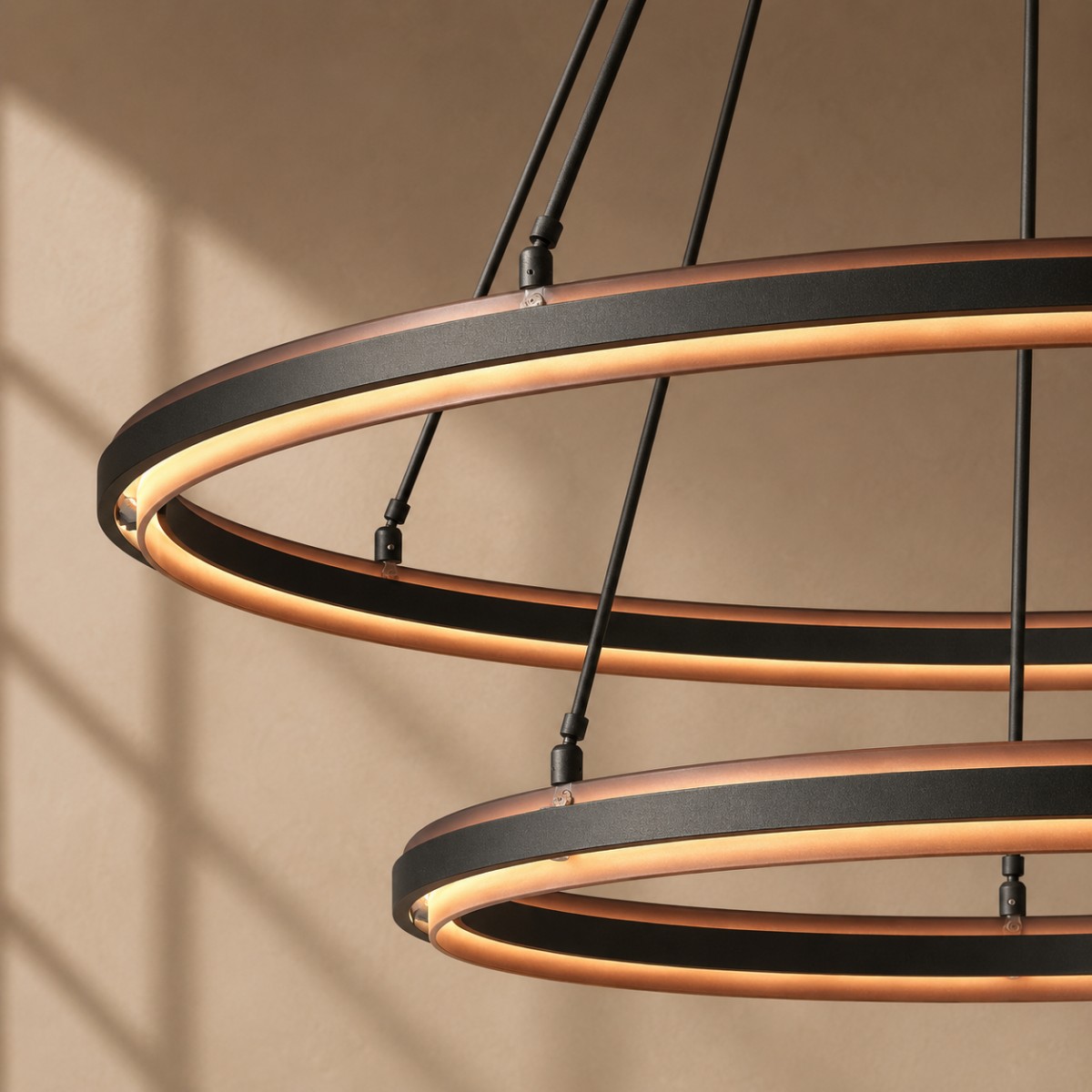 Pelta 2-Tier Round Chandelier 60"