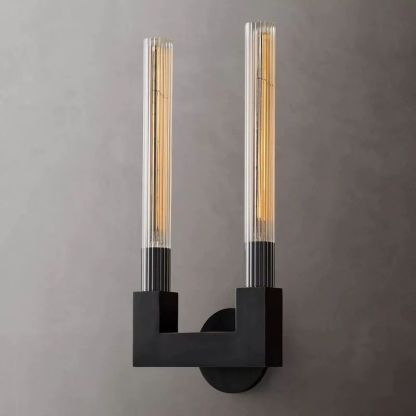 Candle Glass Double Wall Sconce-Fullstarlighting