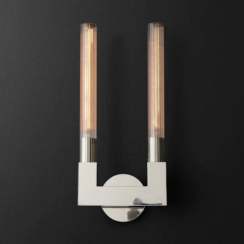 Candle Glass Double Wall Sconce-Fullstarlighting
