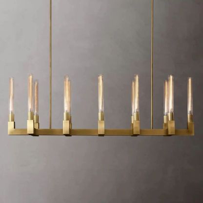 Cannele Glass Linear Chandelier 55''