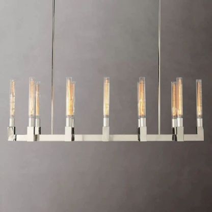 Cannele Glass Linear Chandelier 55''-Fullstarlighting