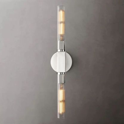 Cannele Glass Linear Wall Sconce-Fullstarlighting
