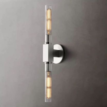 Cannele Glass Linear Wall Sconce-Fullstarlighting