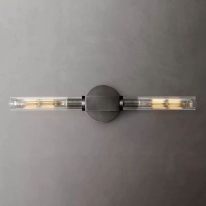 Cannele Glass Linear Wall Sconce-Fullstarlighting