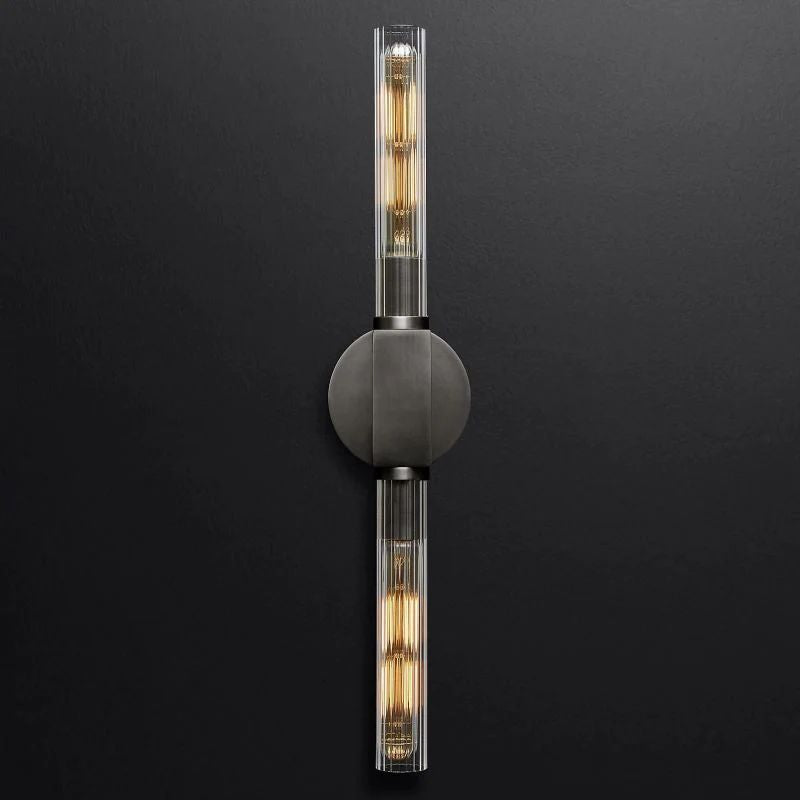 Cannele Glass Linear Wall Sconce-Fullstarlighting