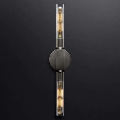 Cannele Glass Linear Wall Sconce-Fullstarlighting