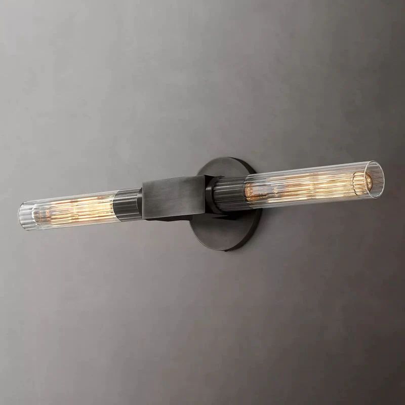 Cannele Glass Linear Wall Sconce-Fullstarlighting