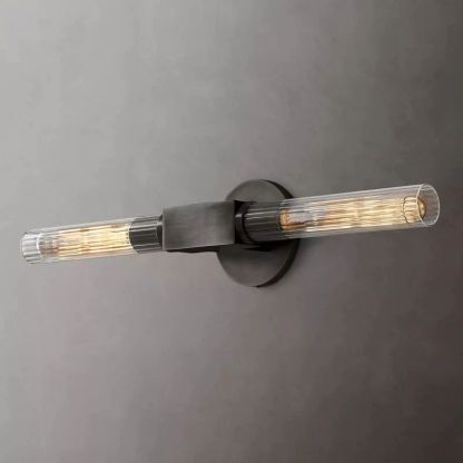 Cannele Glass Linear Wall Sconce-Fullstarlighting