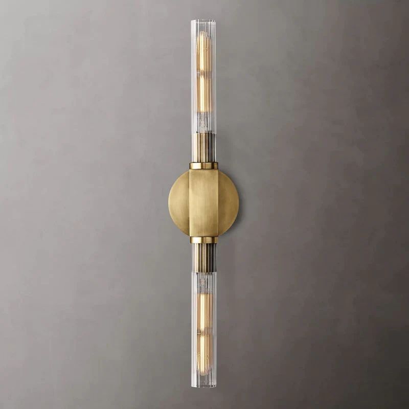 Cannele Glass Linear Wall Sconce-Fullstarlighting