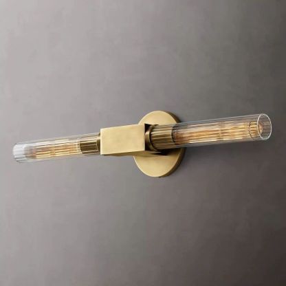 Cannele Glass Linear Wall Sconce-Fullstarlighting
