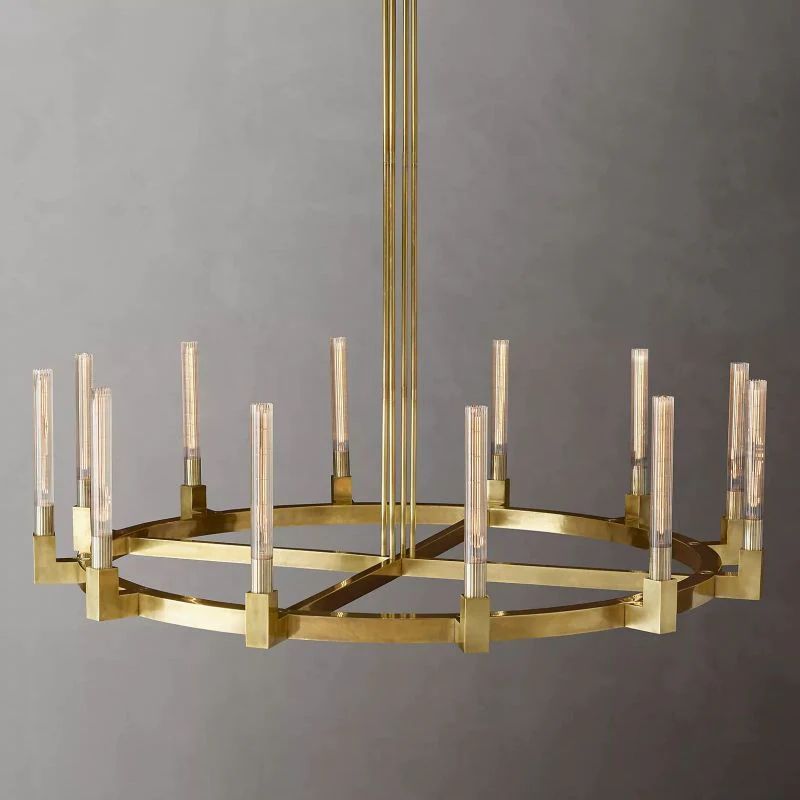 Cannele Glass Round Chandelier 60''