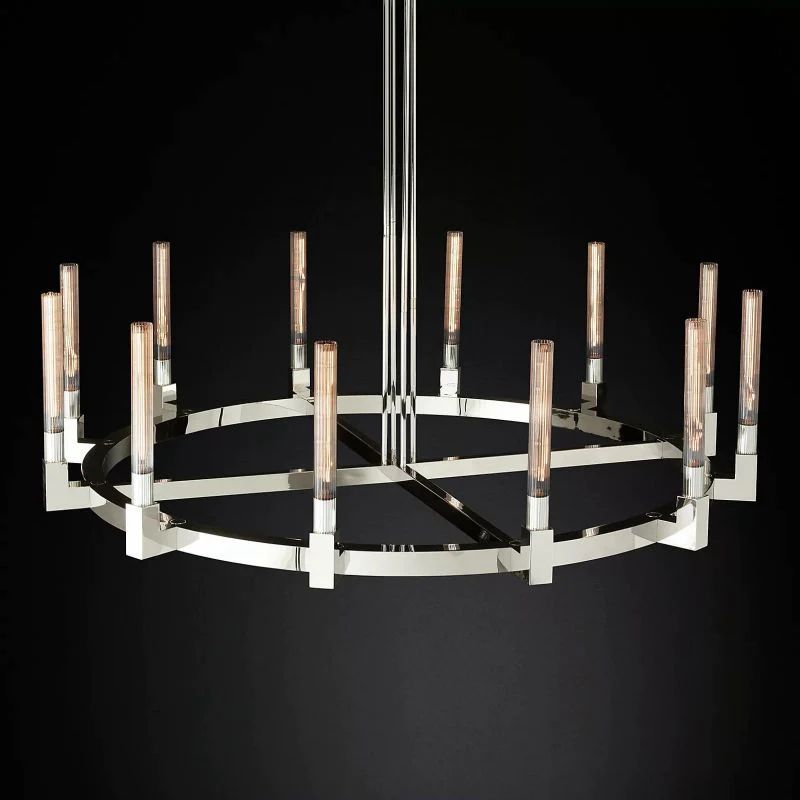 Cannele Glass Round Chandelier 60''