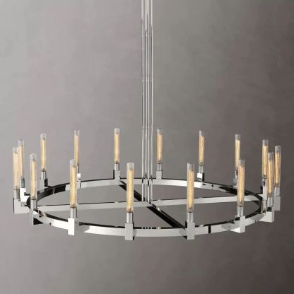 Cannele Glass Round Chandelier 72''-Fullstarlighting