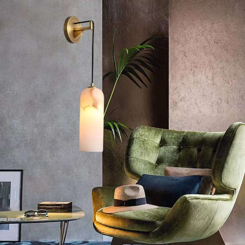 Petra Modern Alabaster Wall Sconce-Fullstarlighting