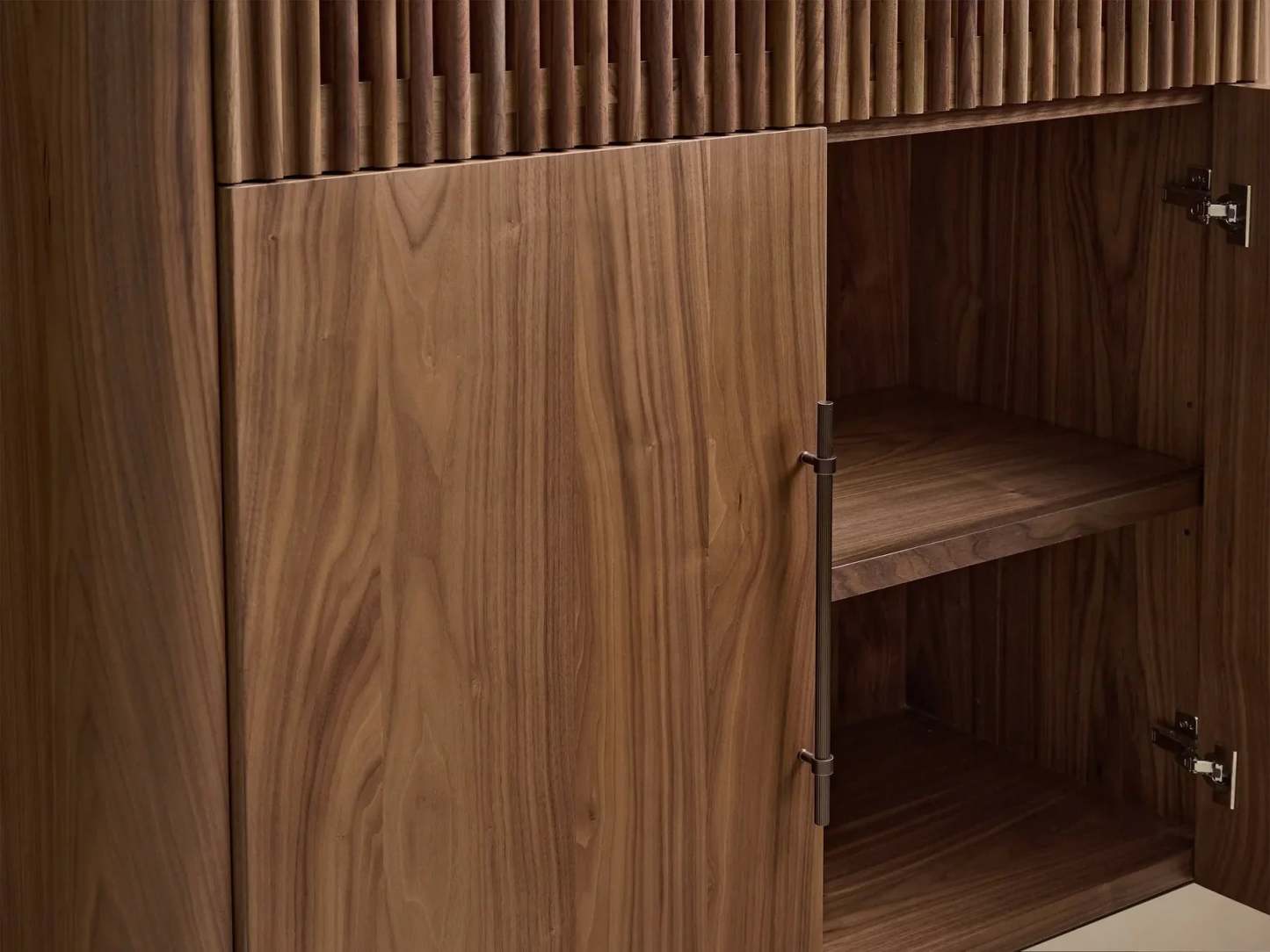 Piermont Modular Reeded Cabinet for Media Storage