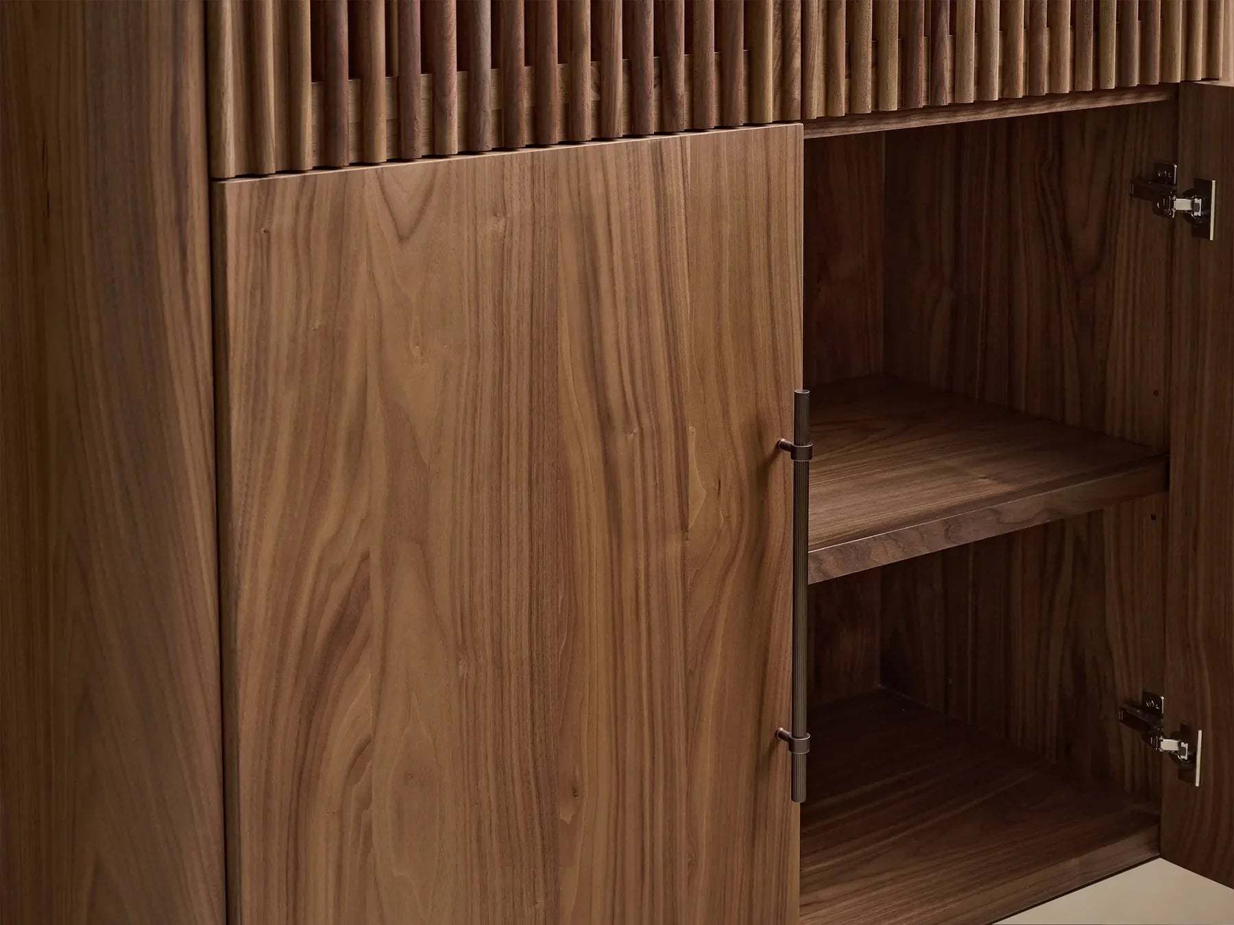 Piermont Modular Reeded Cabinet for Media Storage
